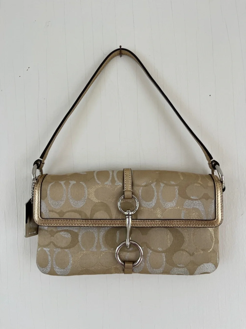Vintage Coach Hamptons Optic Clip Shoulder Bag - Picture 1 of 7